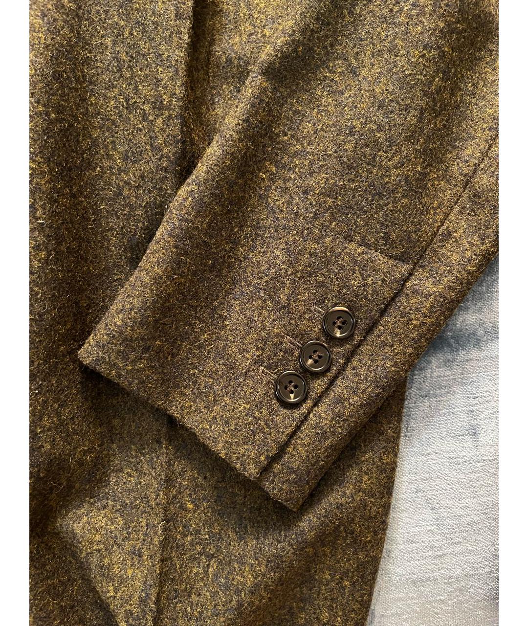 12 STOREEZ Зеленый шерстяной костюм с брюками, фото 3