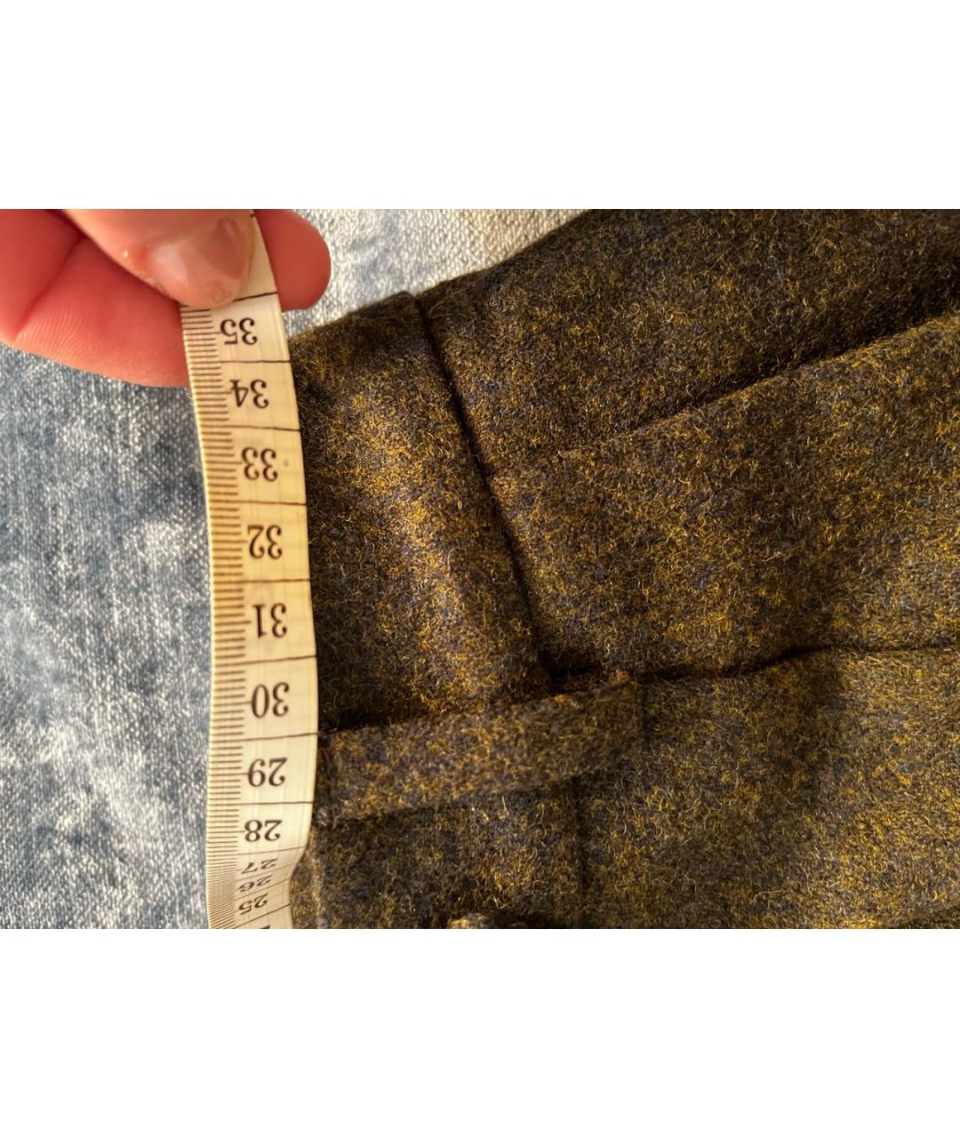 12 STOREEZ Зеленый шерстяной костюм с брюками, фото 6