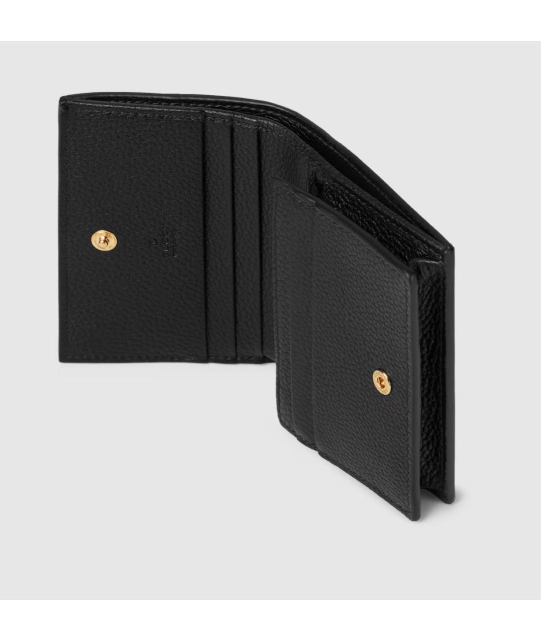 GUCCI Черный кожаный кошелек, фото 4