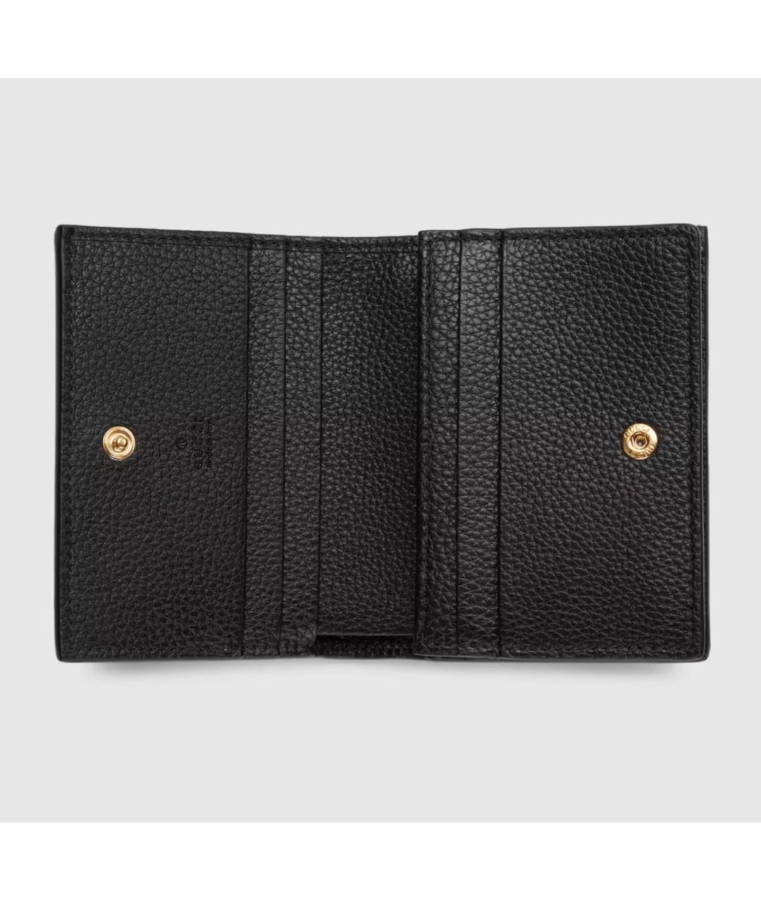 GUCCI Черный кожаный кошелек, фото 2