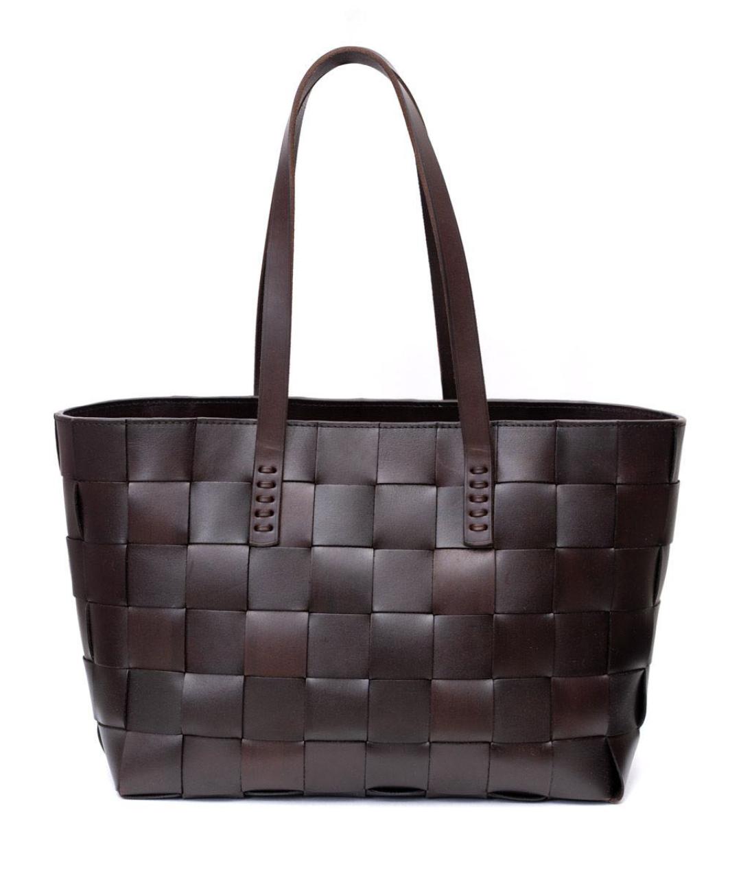 Dragon Diffusion Коричневая кожаная сумка тоут, фото 1