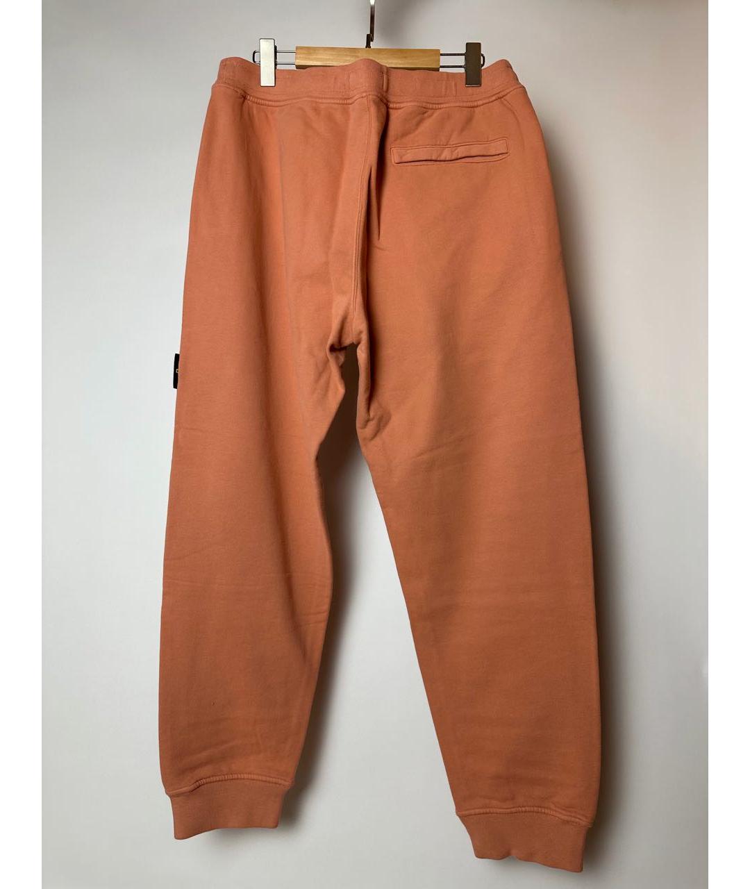 STONE ISLAND Оранжевое хлопковые повседневные брюки, фото 3