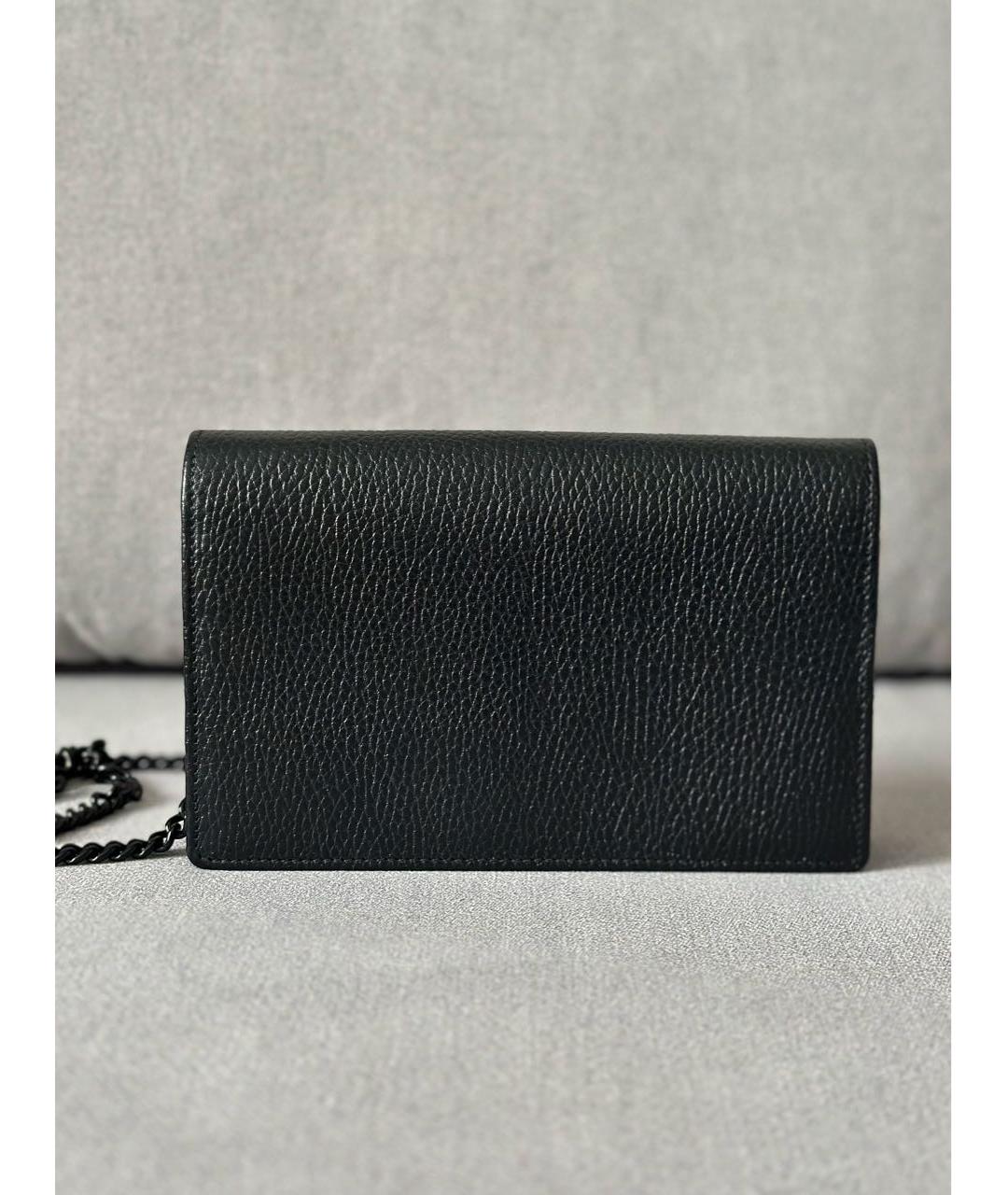 GUCCI Черный кожаный кошелек, фото 4