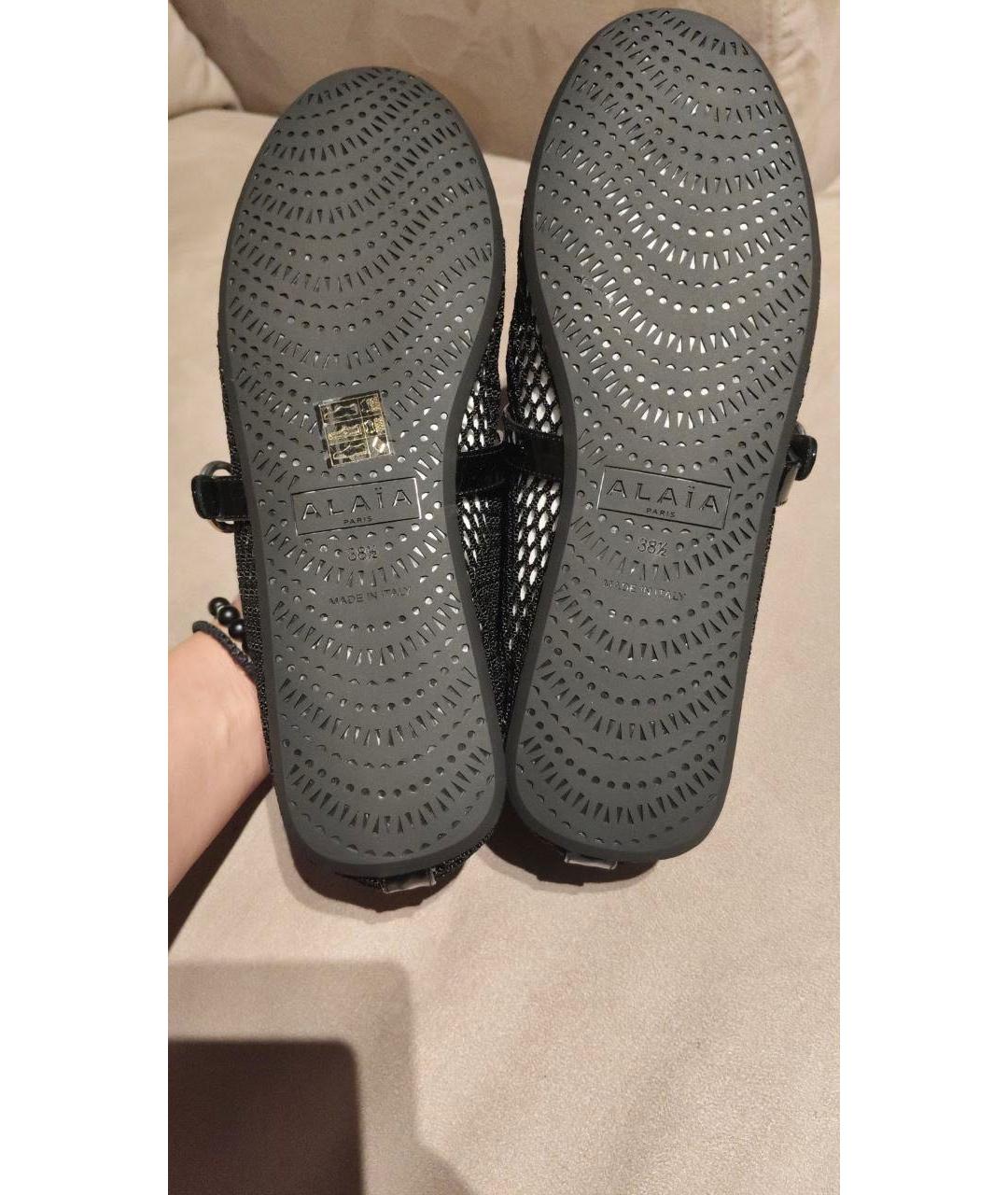 ALAIA Черные кожаные балетки, фото 3