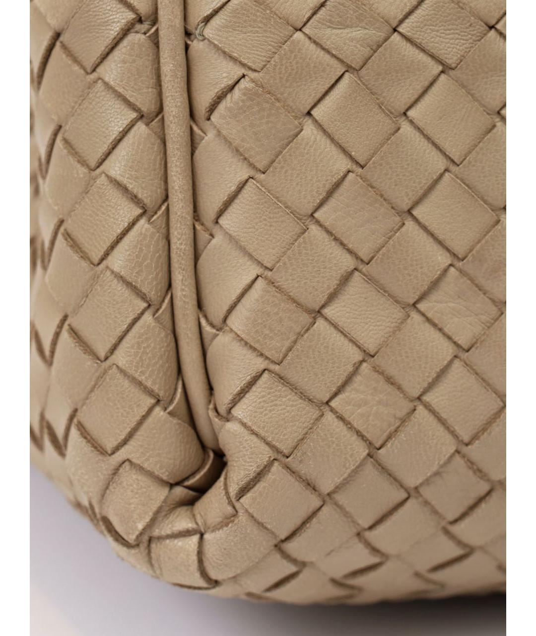 BOTTEGA VENETA Бежевая кожаная сумка тоут, фото 8