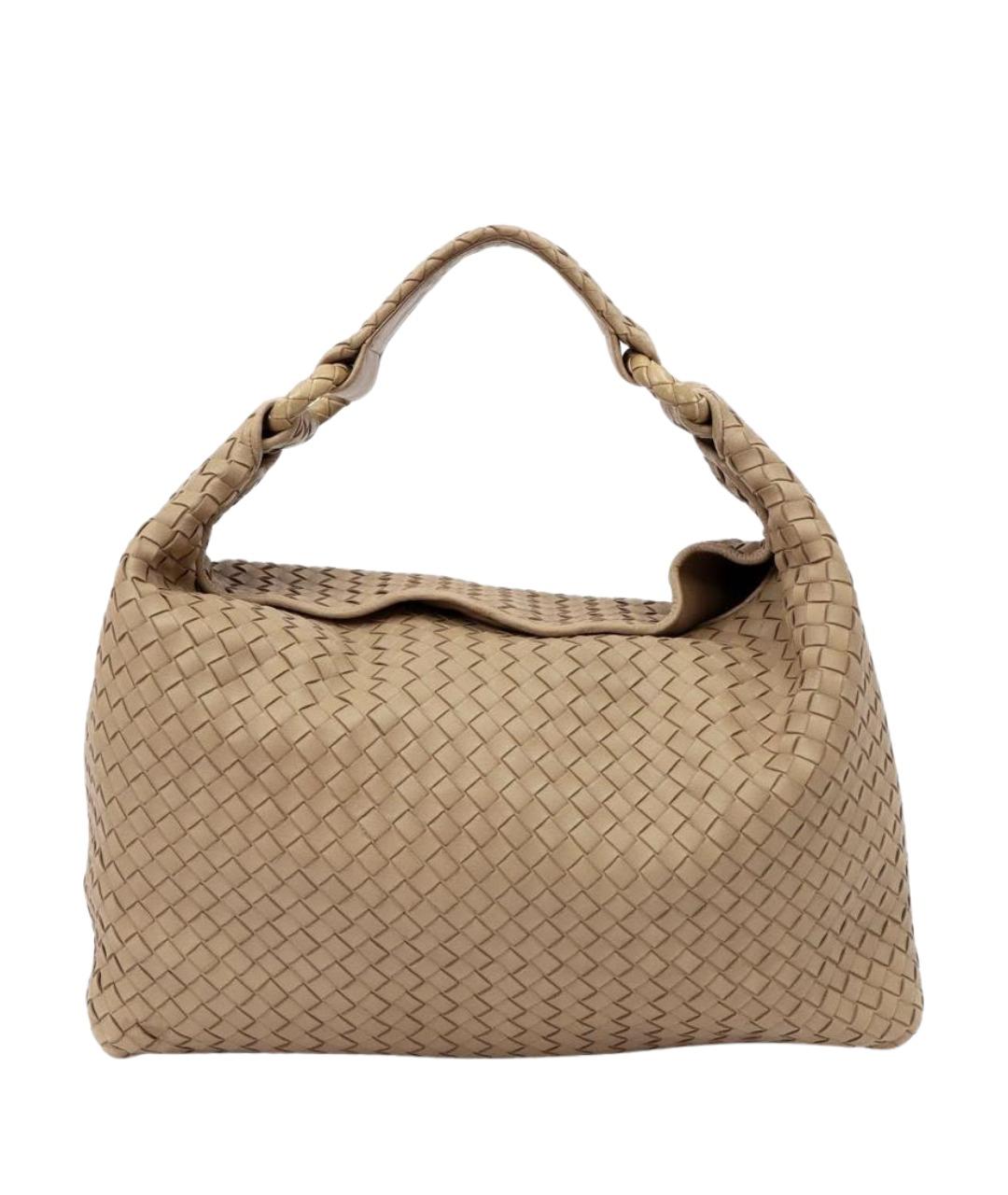 BOTTEGA VENETA Бежевая кожаная сумка тоут, фото 1