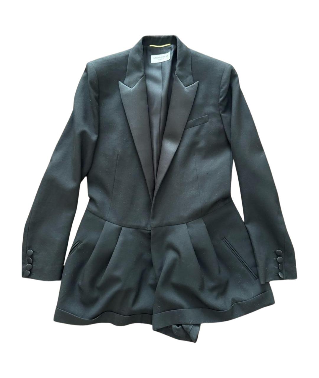 SAINT LAURENT Черный шерстяной комбинезон, фото 1