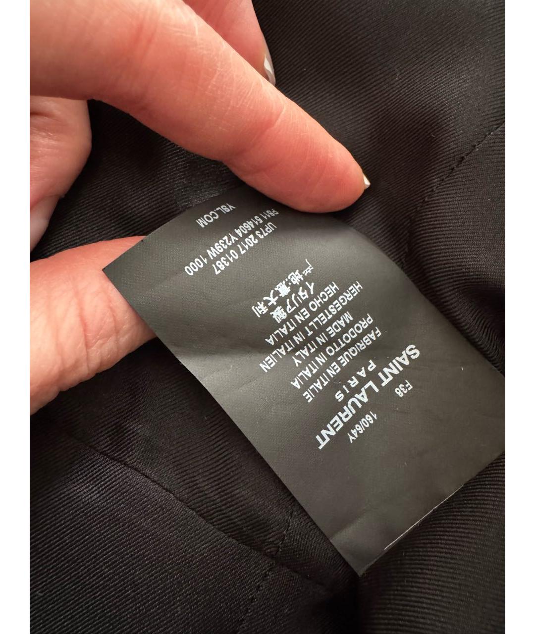 SAINT LAURENT Черный шерстяной комбинезон, фото 4