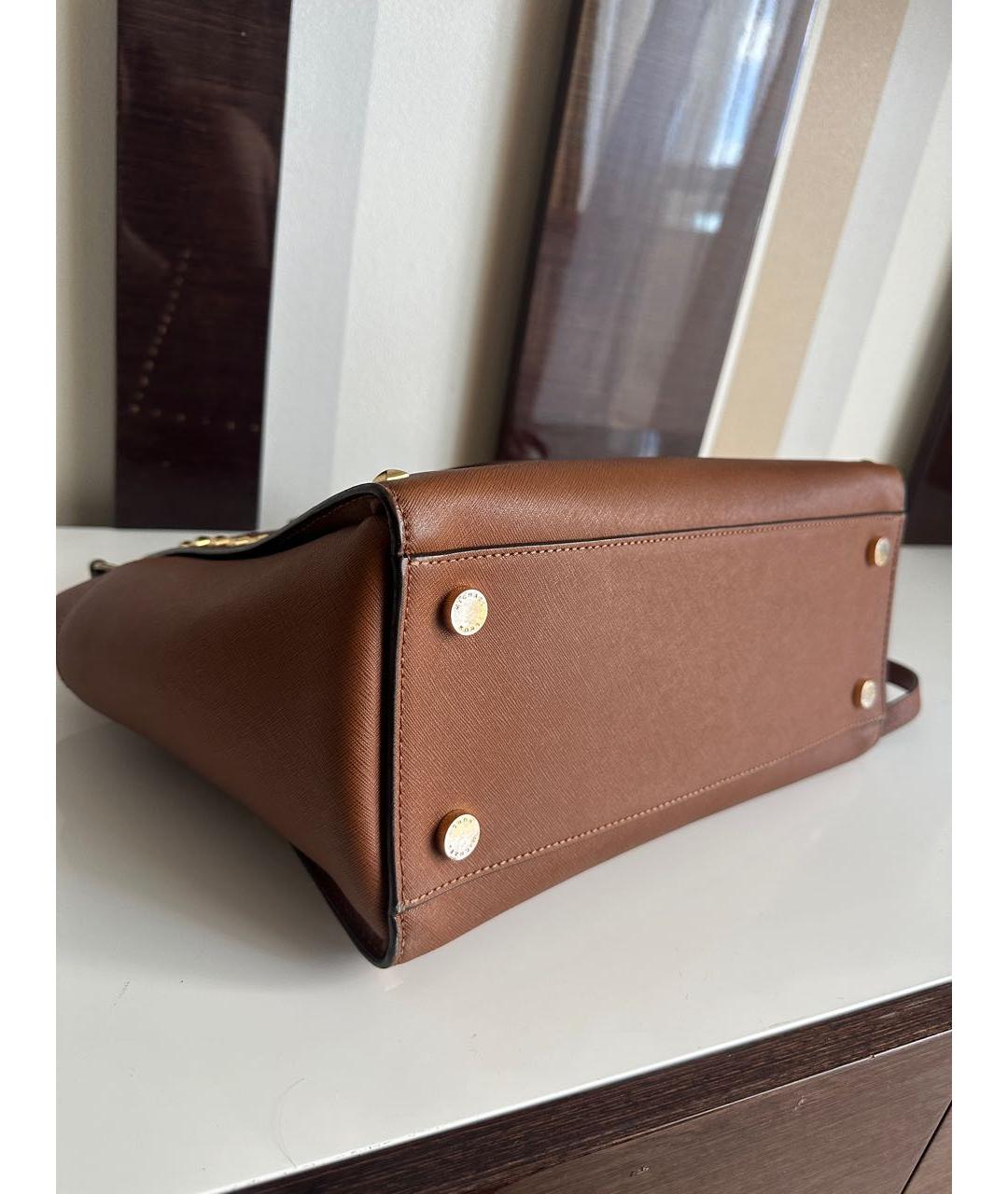 MICHAEL KORS Коричневая кожаная сумка тоут, фото 5