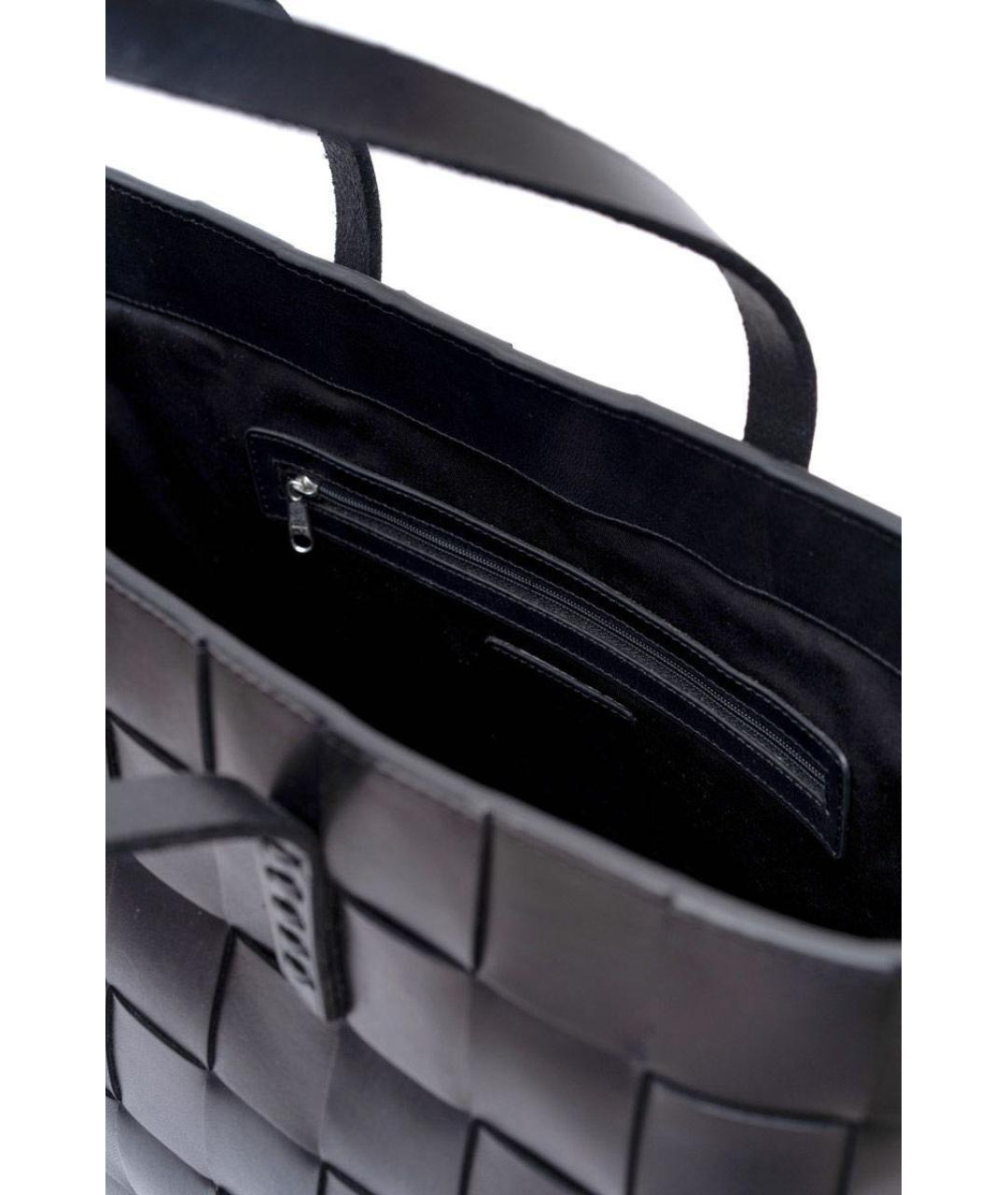 Dragon Diffusion Черная кожаная сумка тоут, фото 4