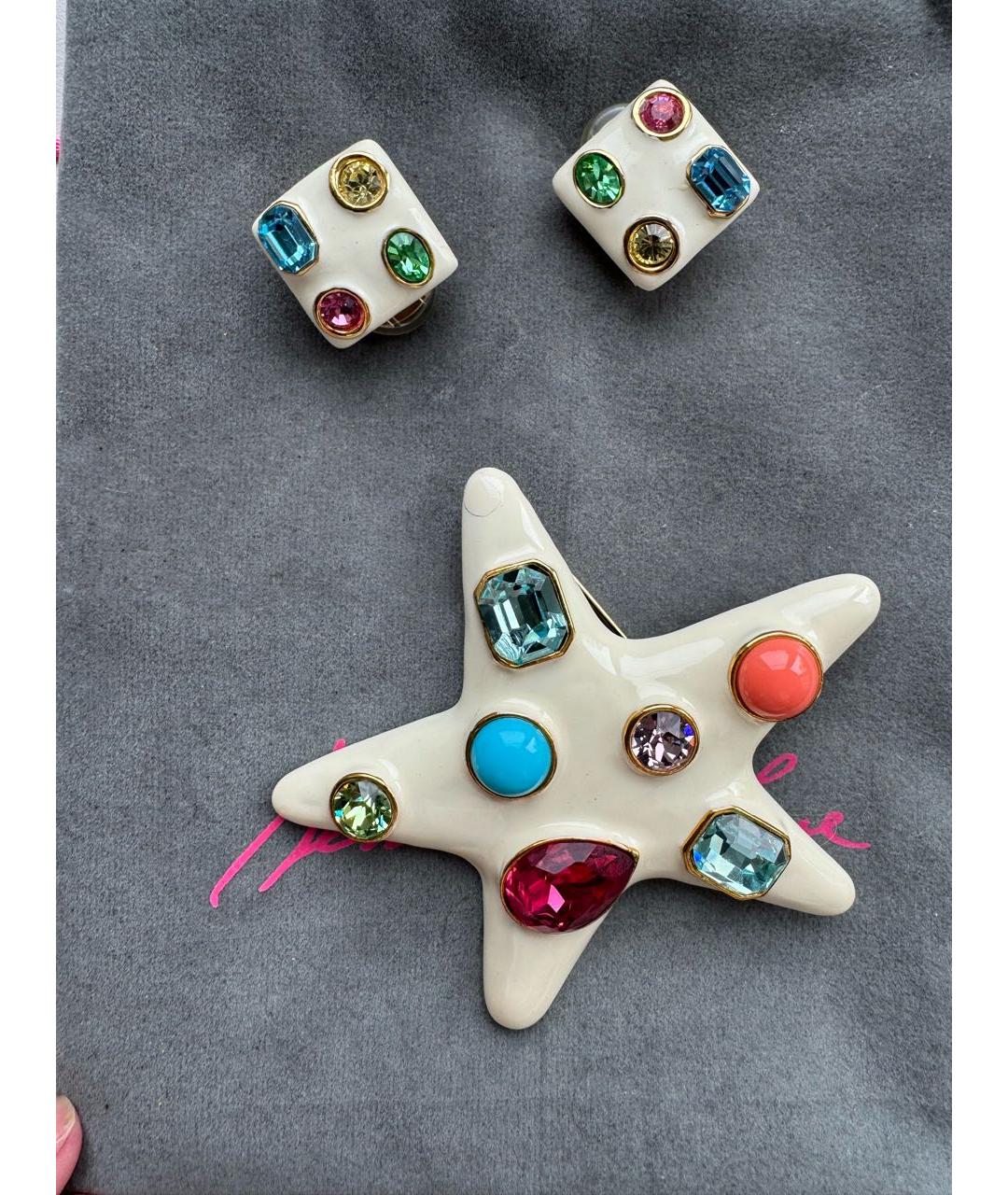 KENNETH JAY LANE Белый металлический комплект, фото 6