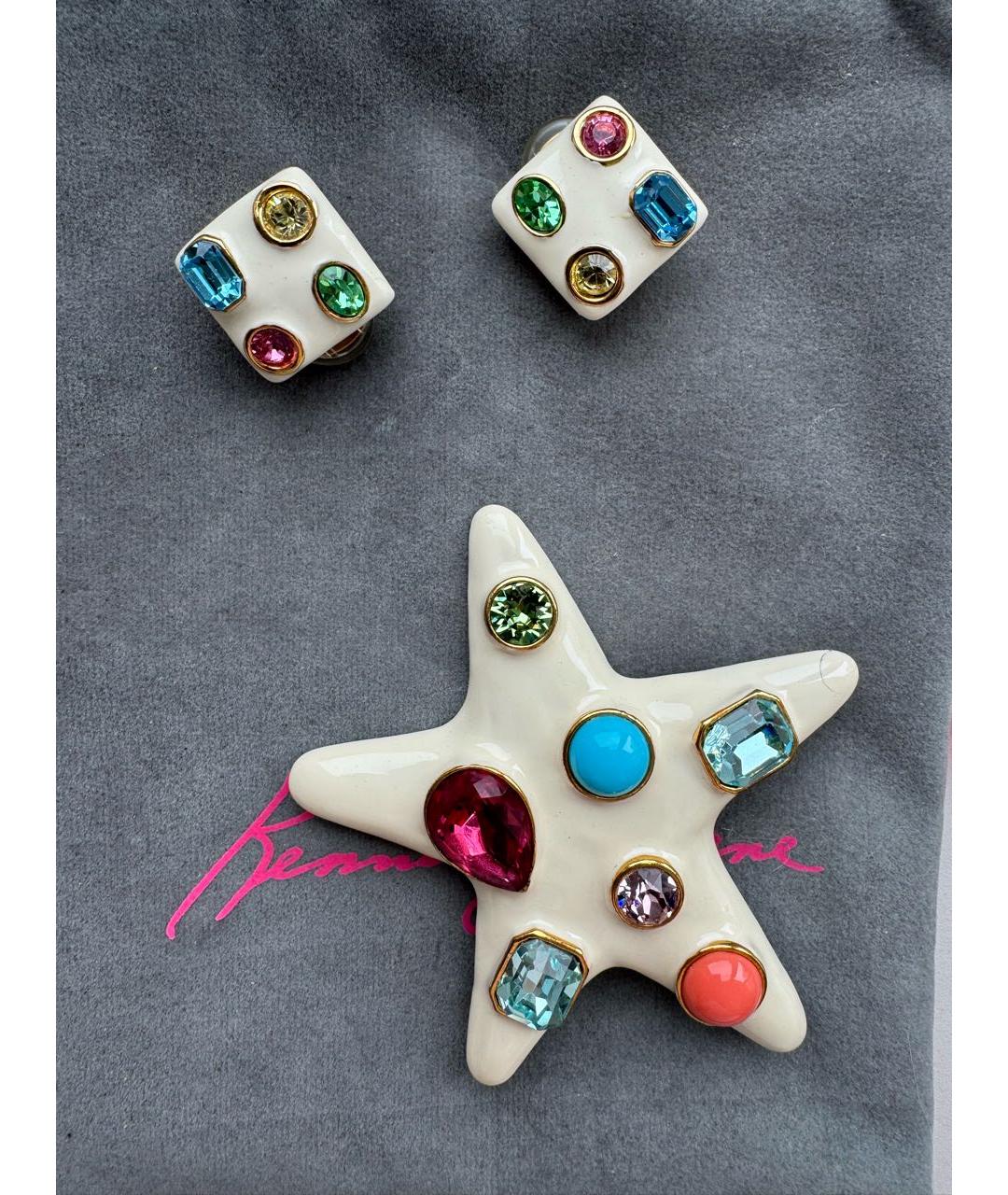 KENNETH JAY LANE Белый металлический комплект, фото 5