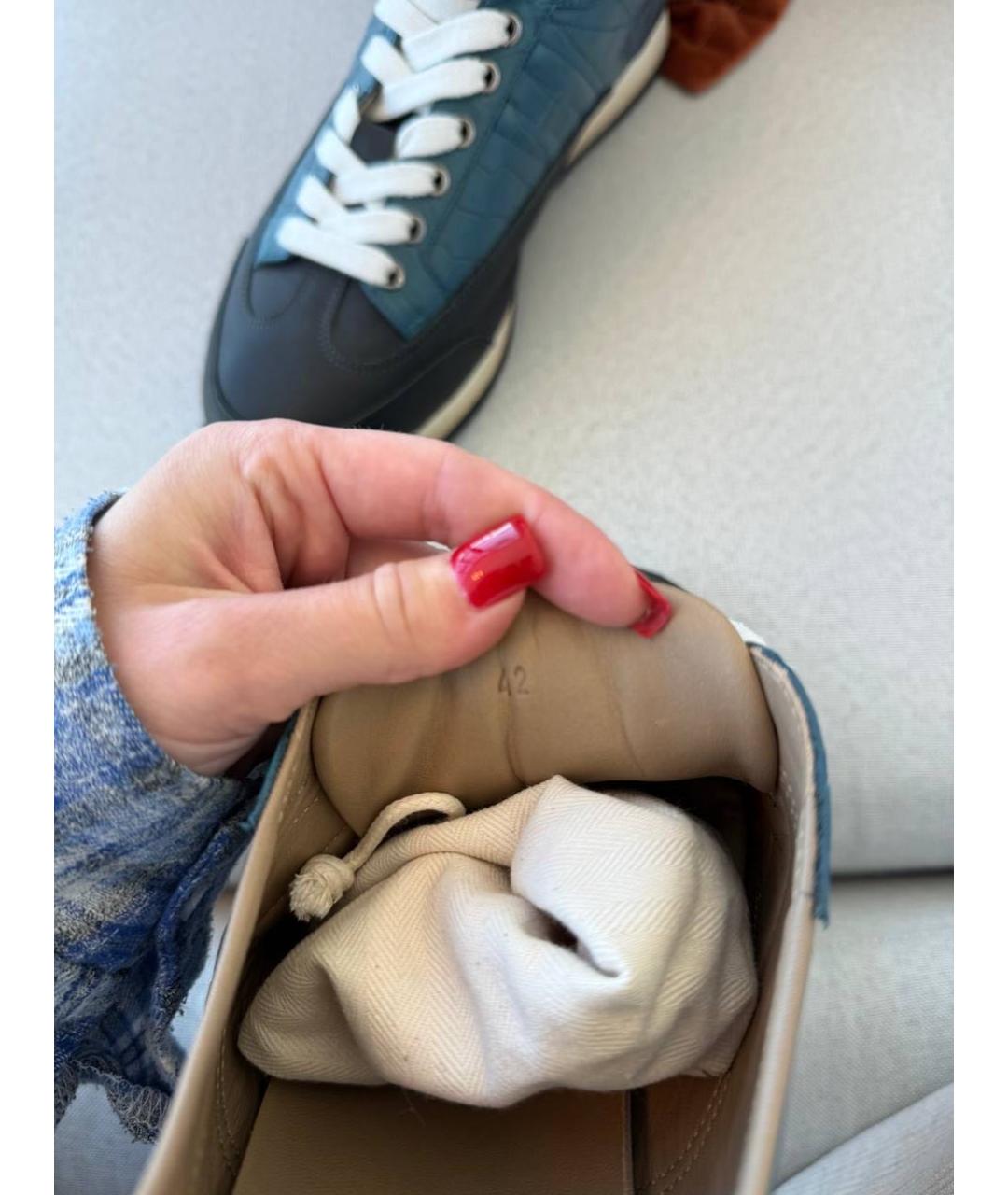 HERMES Мульти кожаные низкие кроссовки / кеды, фото 5