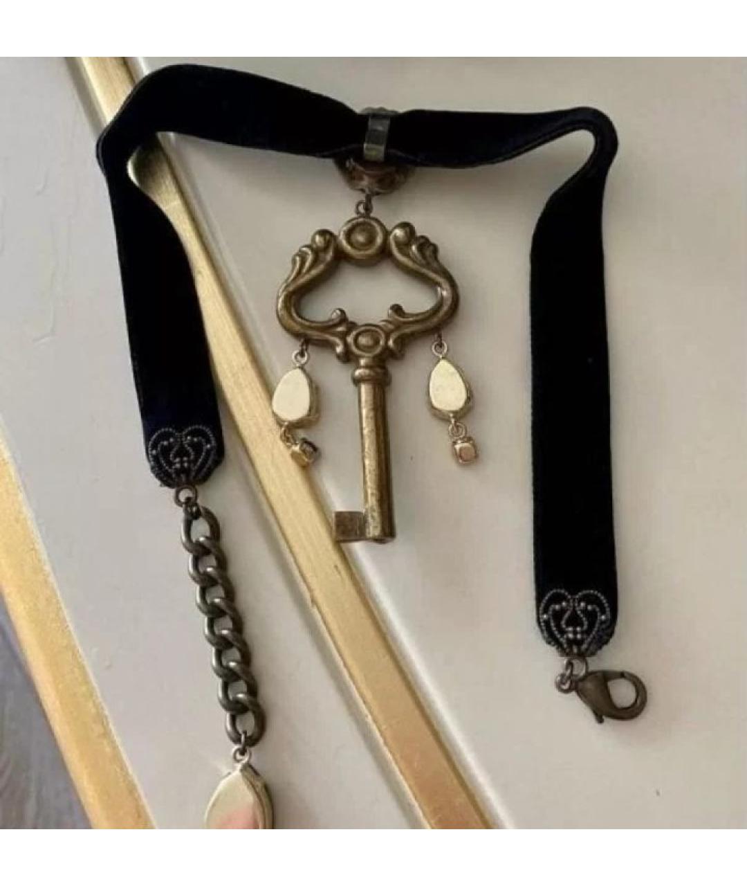 DOLCE&GABBANA Черный металлический чокер, фото 6