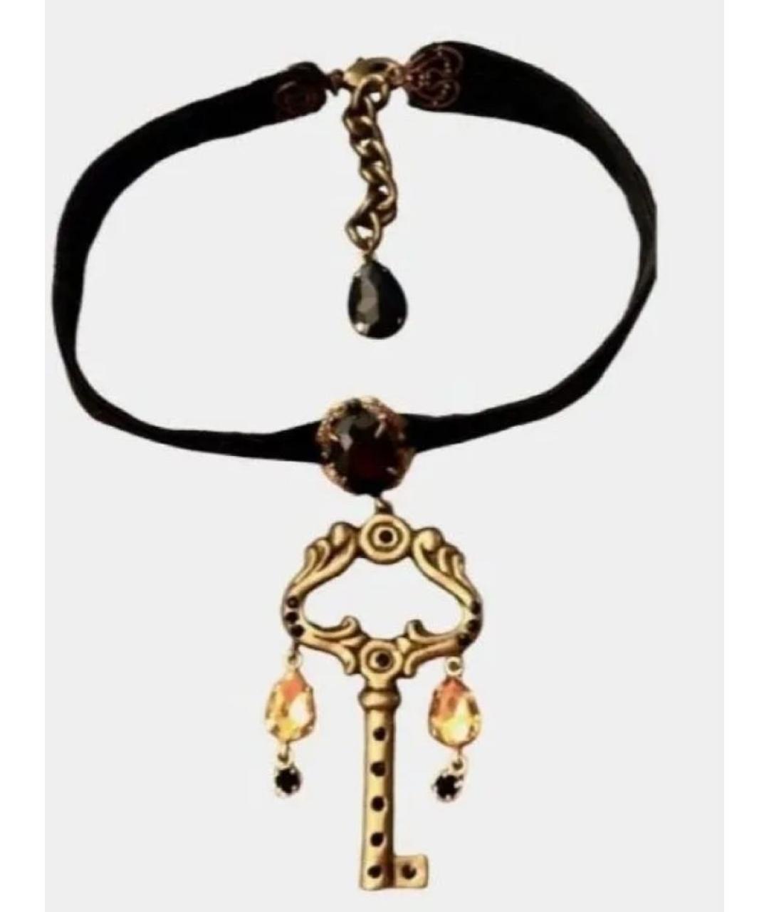 DOLCE&GABBANA Черный металлический чокер, фото 8