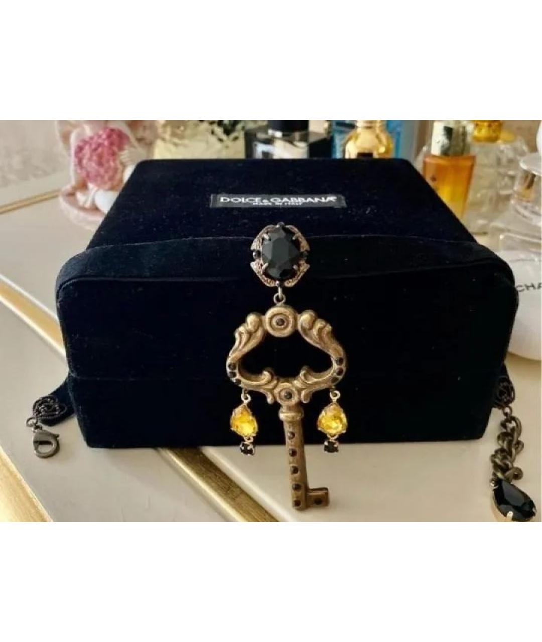 DOLCE&GABBANA Черный металлический чокер, фото 4