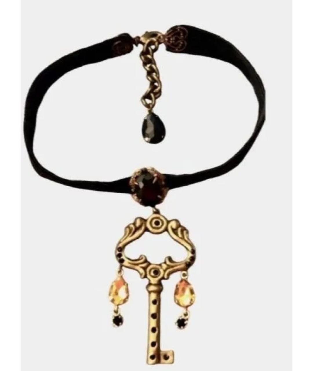 DOLCE&GABBANA Черный металлический чокер, фото 2