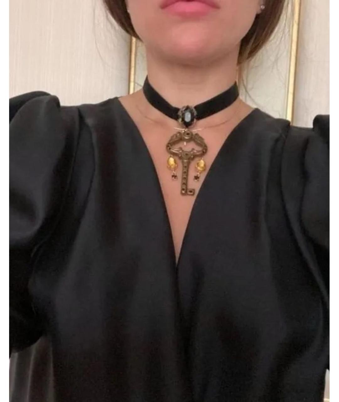 DOLCE&GABBANA Черный металлический чокер, фото 7