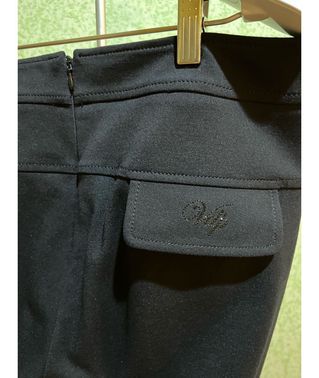 VDP Черные вискозные прямые брюки, фото 6