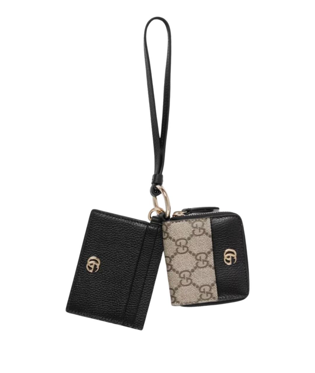 GUCCI Черный кожаный кошелек, фото 1