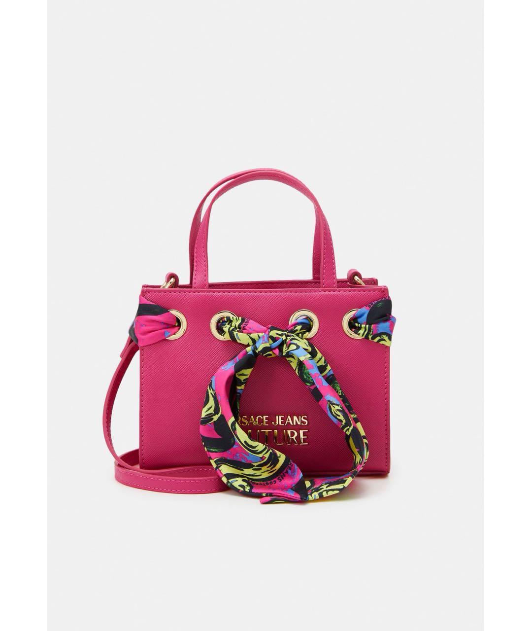 VERSACE JEANS COUTURE Розовая сумка с короткими ручками из искусственной кожи, фото 9