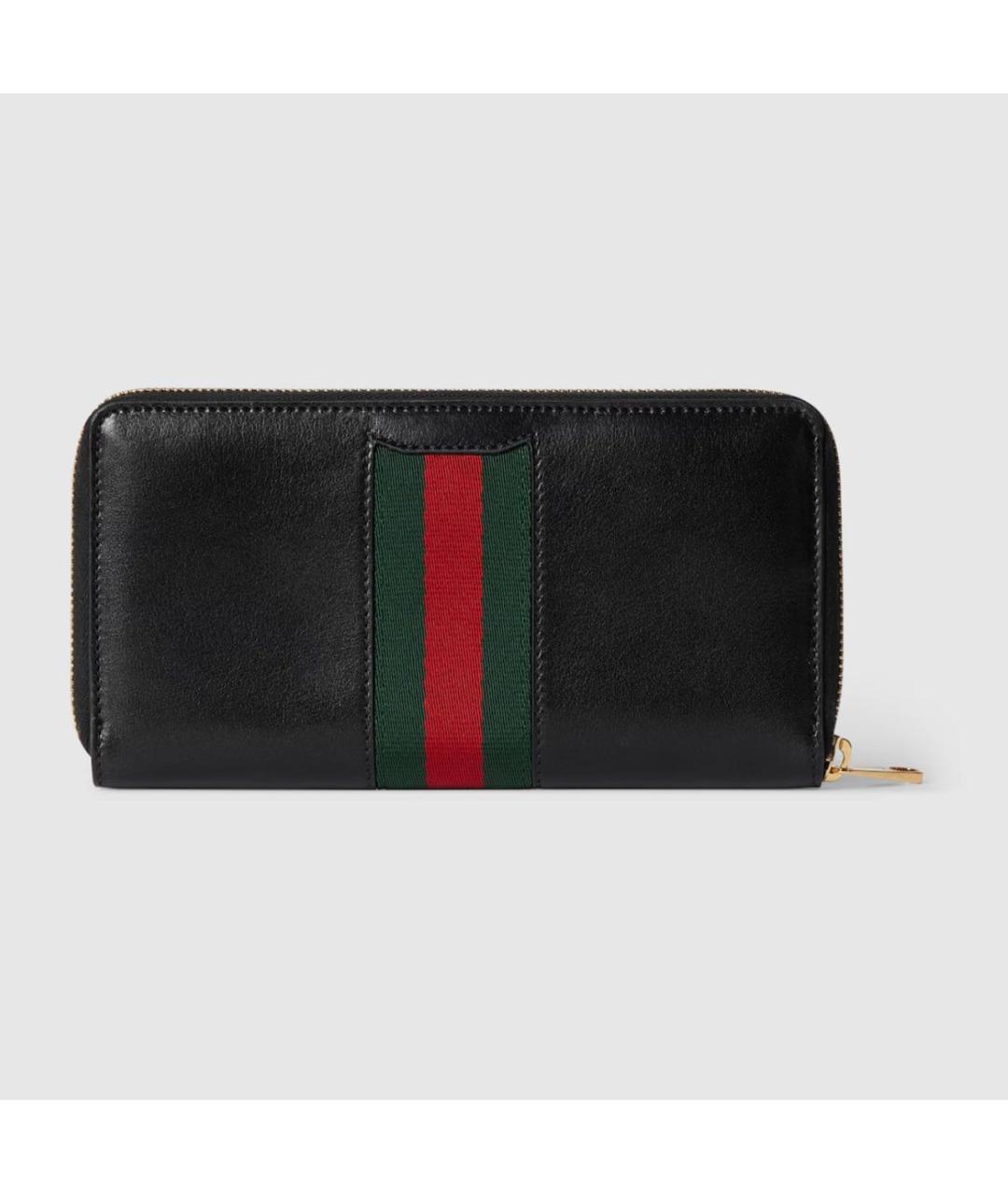 GUCCI Черный кожаный кошелек, фото 4