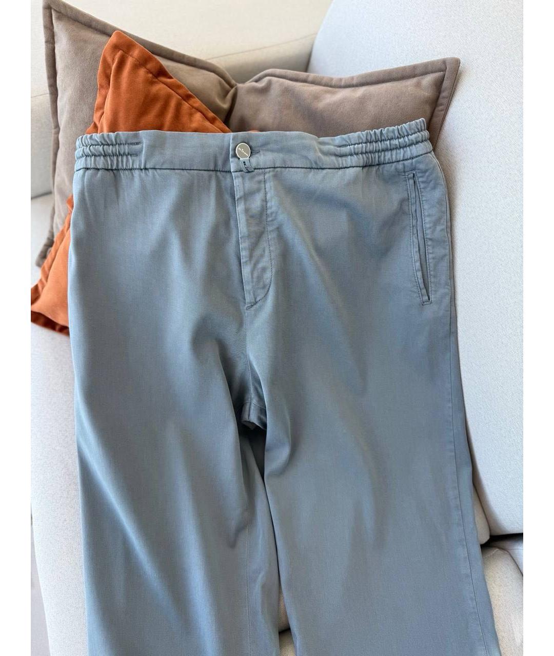 KITON Голубые повседневные брюки, фото 7
