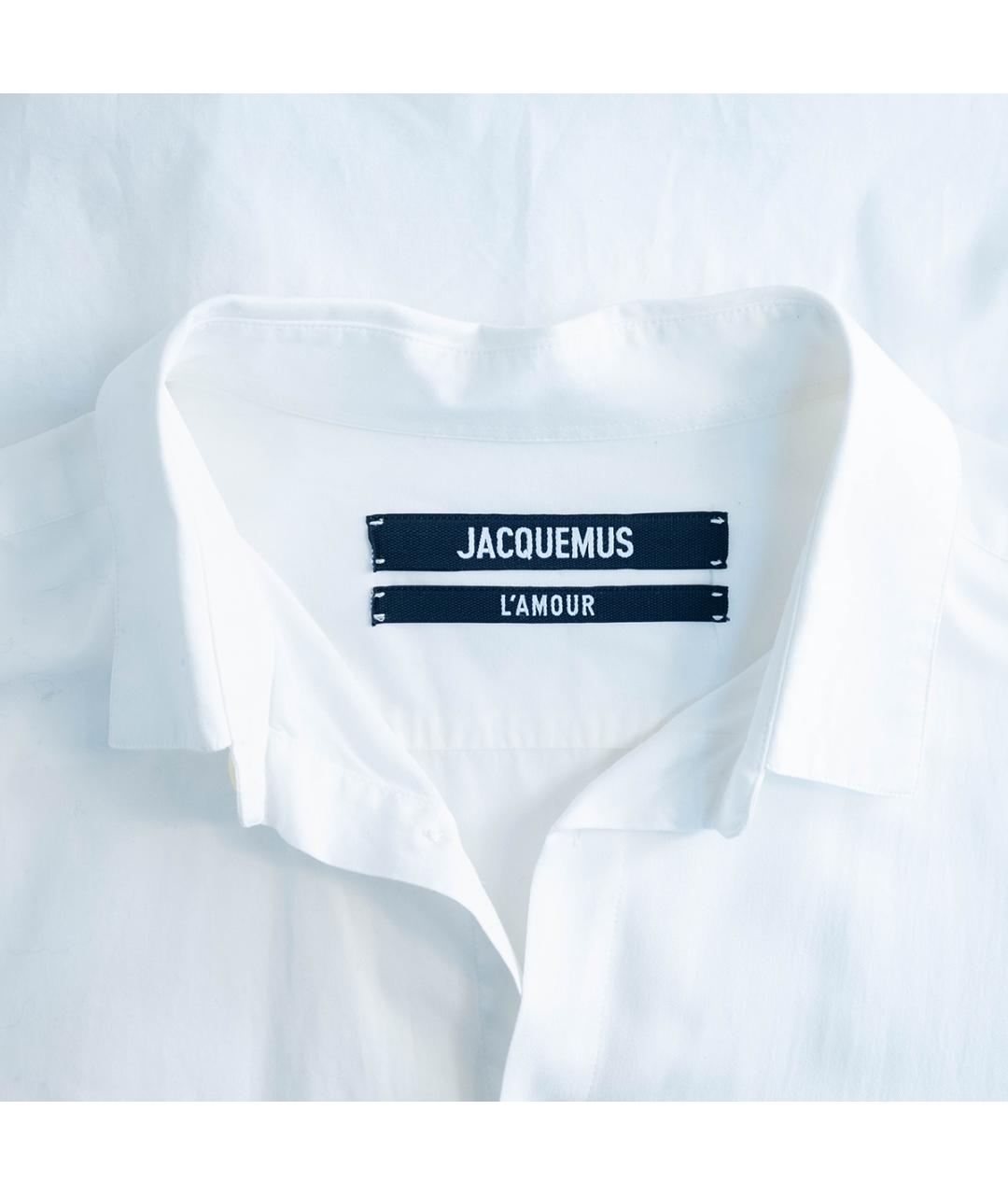 JACQUEMUS Белая хлопковая кэжуал рубашка, фото 3