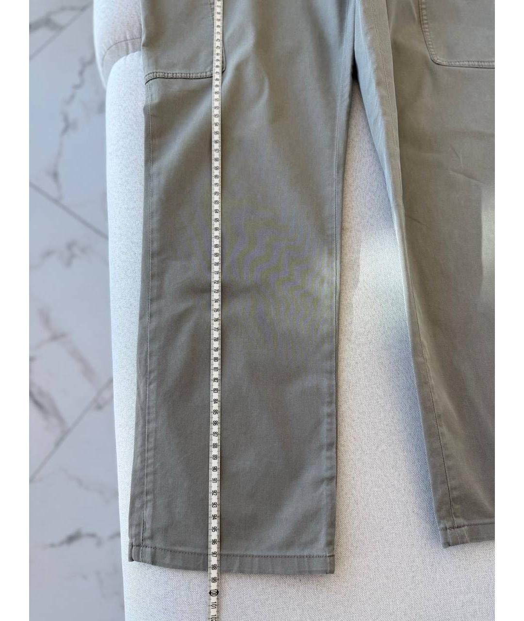 BRUNELLO CUCINELLI Бежевые хлопковые повседневные брюки, фото 6