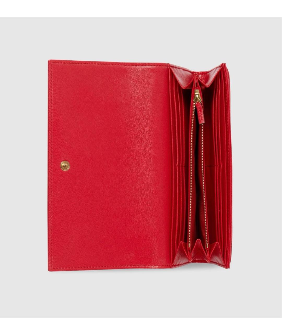 GUCCI Красный кожаный кошелек, фото 2
