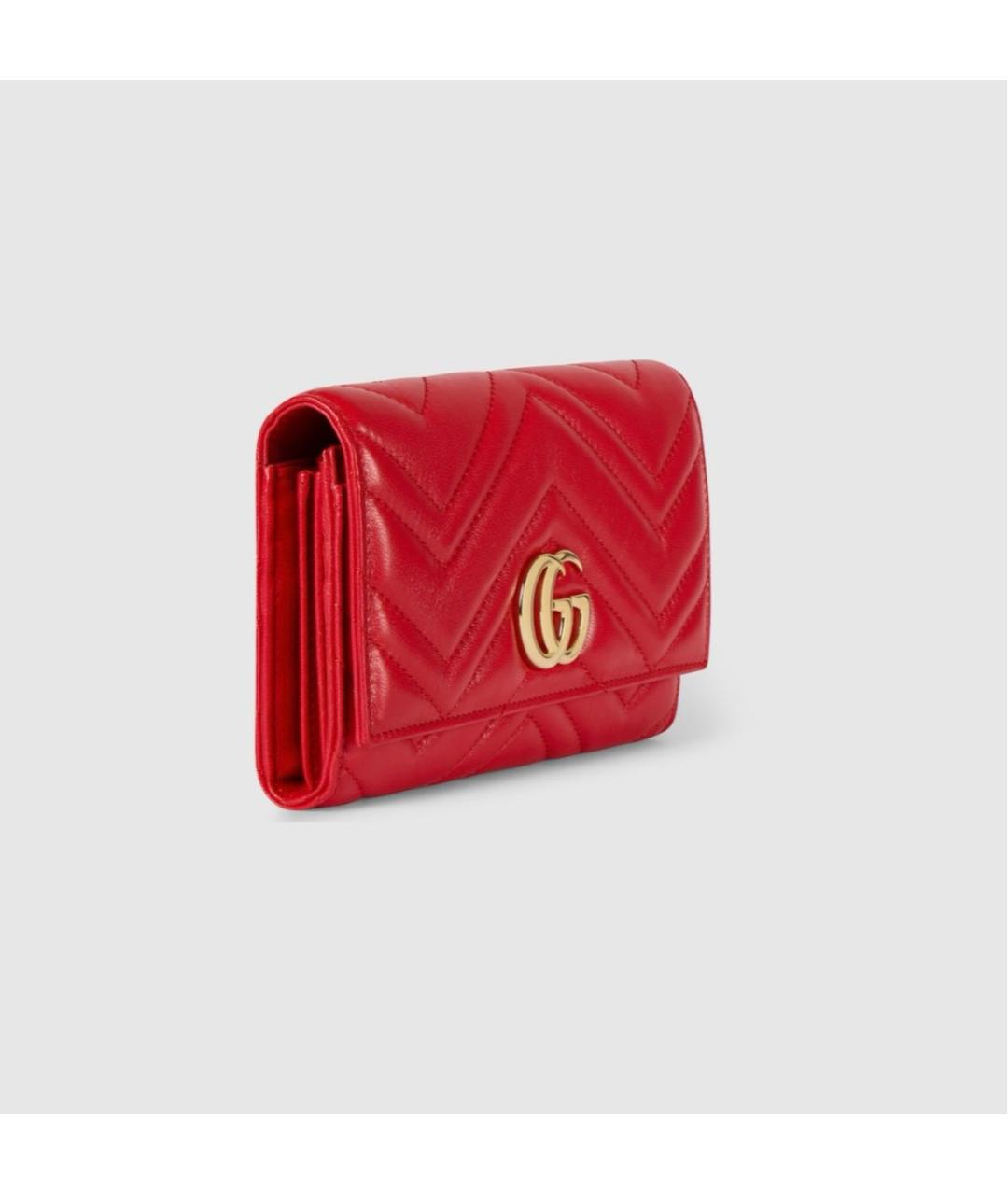 GUCCI Красный кожаный кошелек, фото 3