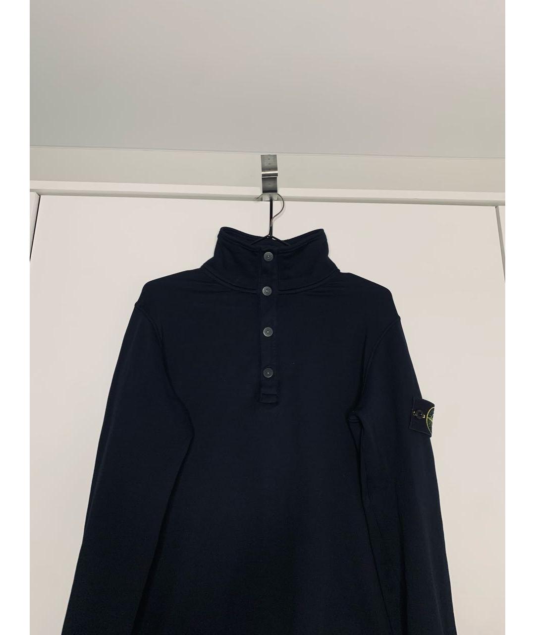 STONE ISLAND Черный хлопко-эластановый джемпер / свитер, фото 4