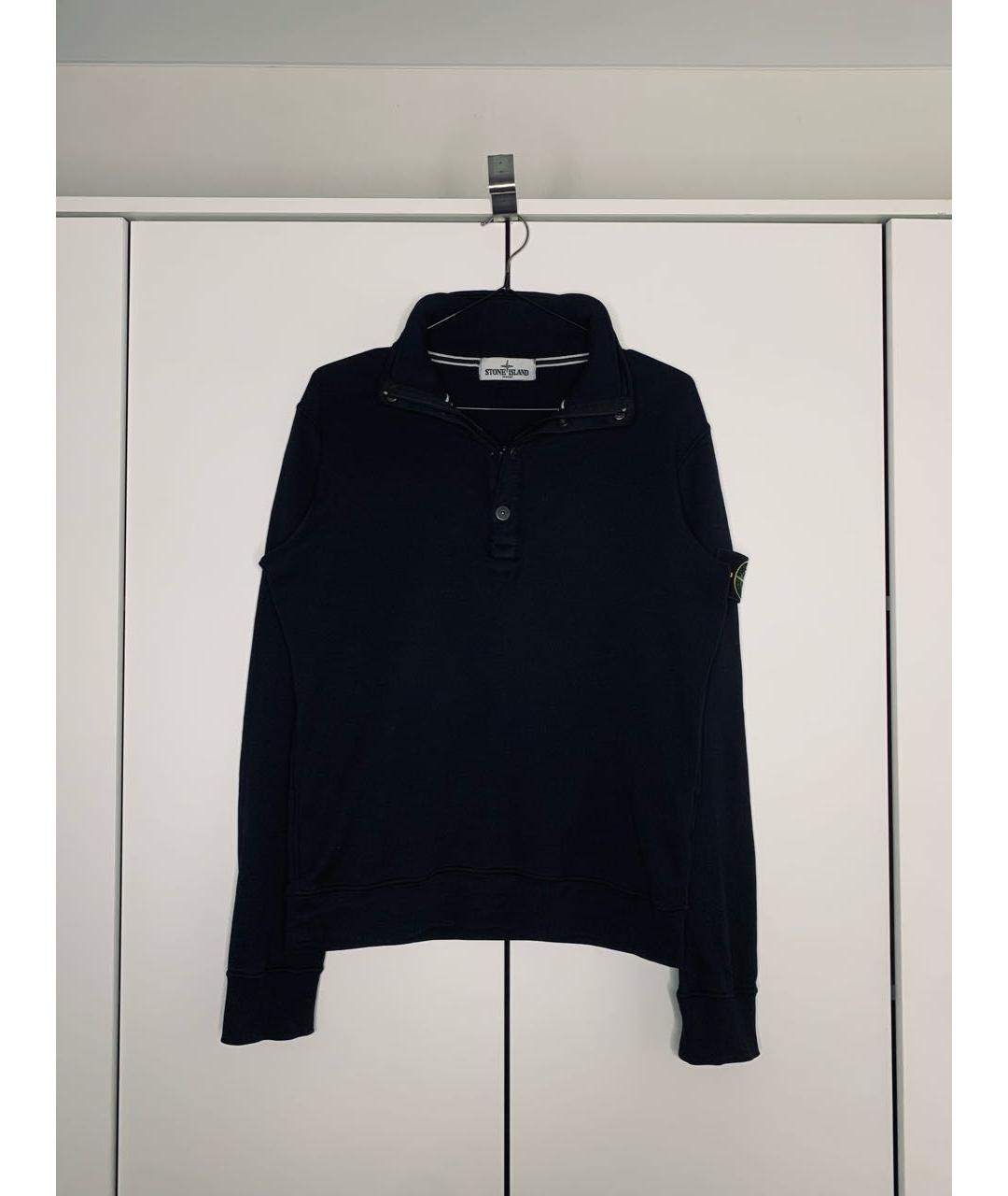 STONE ISLAND Черный хлопко-эластановый джемпер / свитер, фото 9