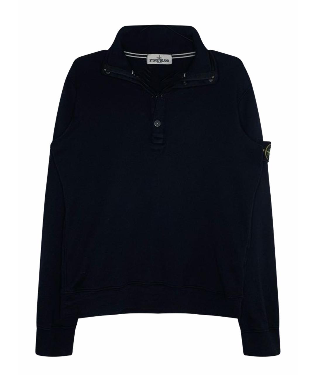 STONE ISLAND Черный хлопко-эластановый джемпер / свитер, фото 1