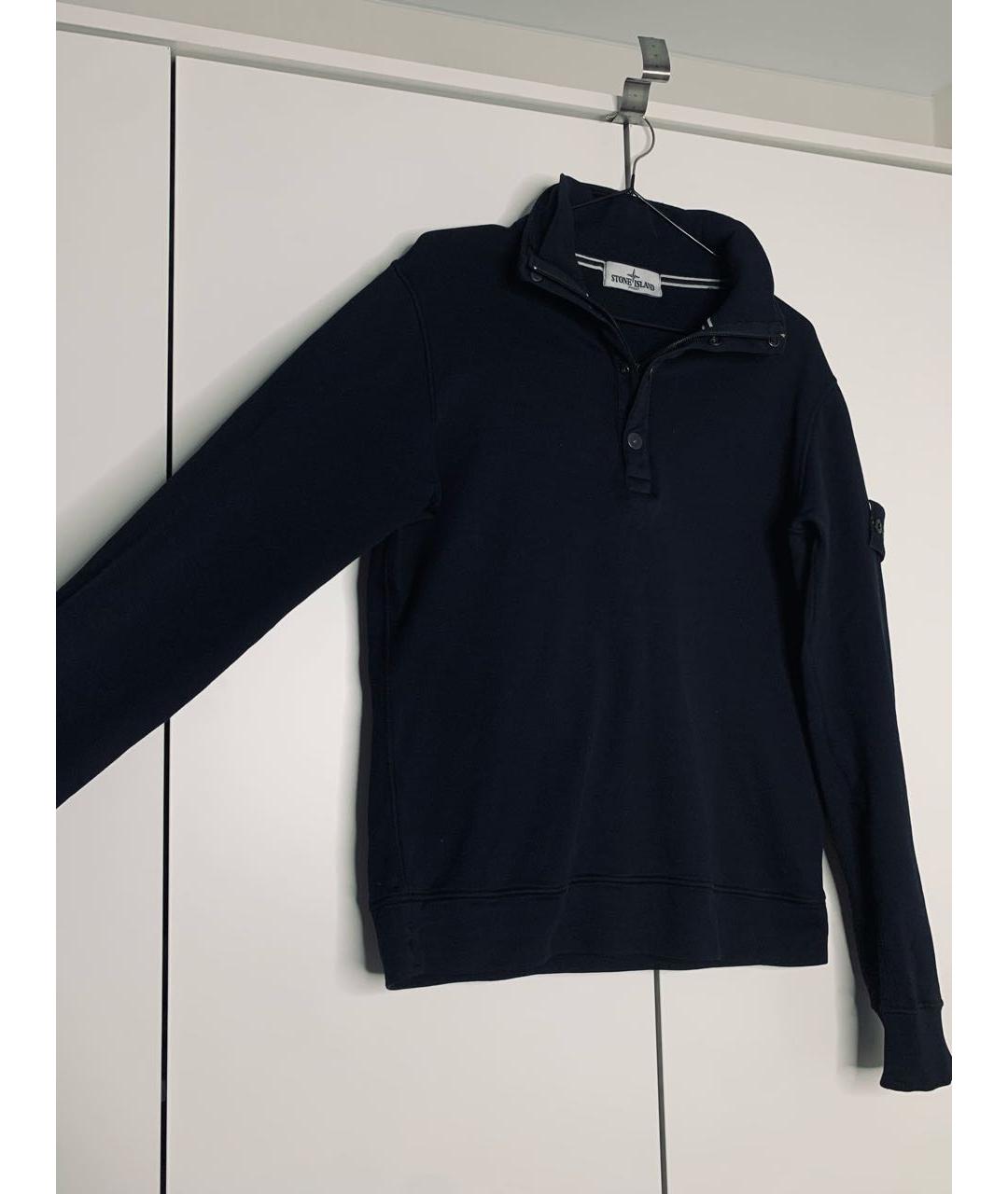 STONE ISLAND Черный хлопко-эластановый джемпер / свитер, фото 2