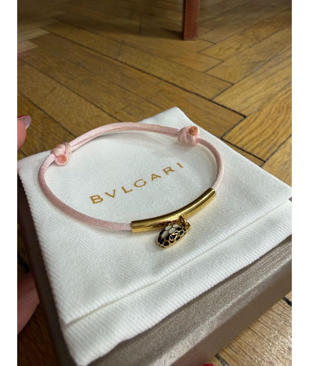 BVLGARI Розовый латунный браслет, фото 3