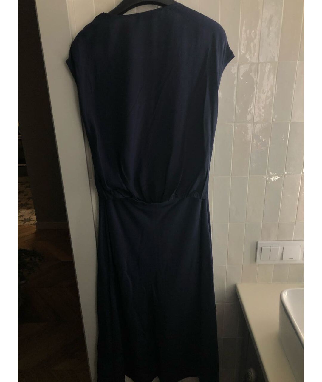 MAX&CO Синее вискозное коктейльное платье, фото 2