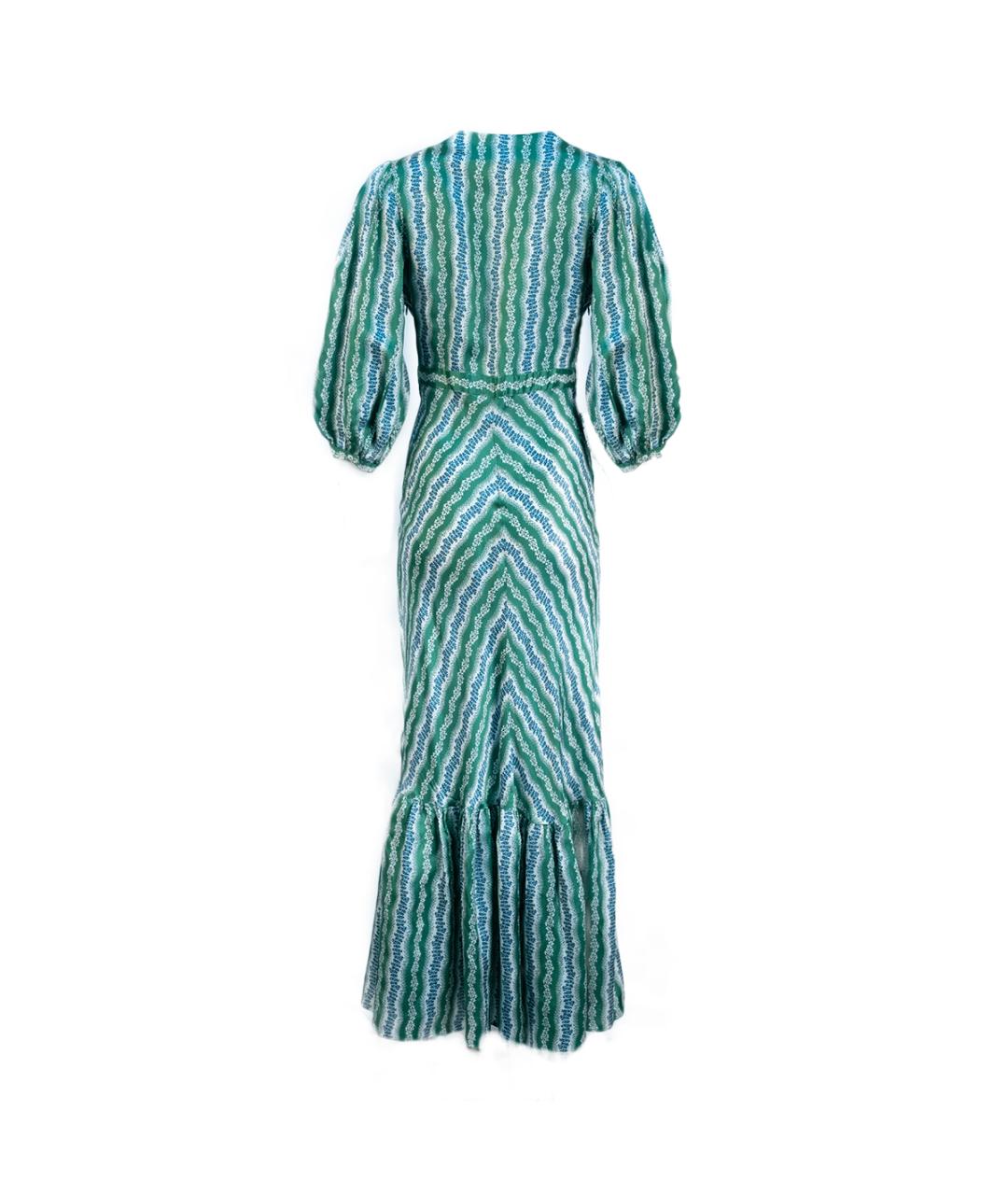 SANDRO Зеленые вискозное повседневное платье, фото 2