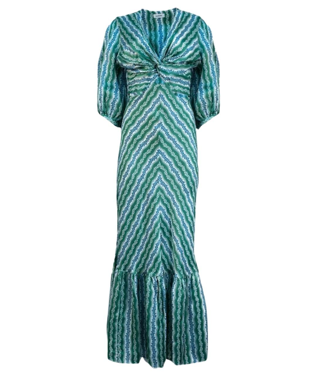 SANDRO Зеленые вискозное повседневное платье, фото 1