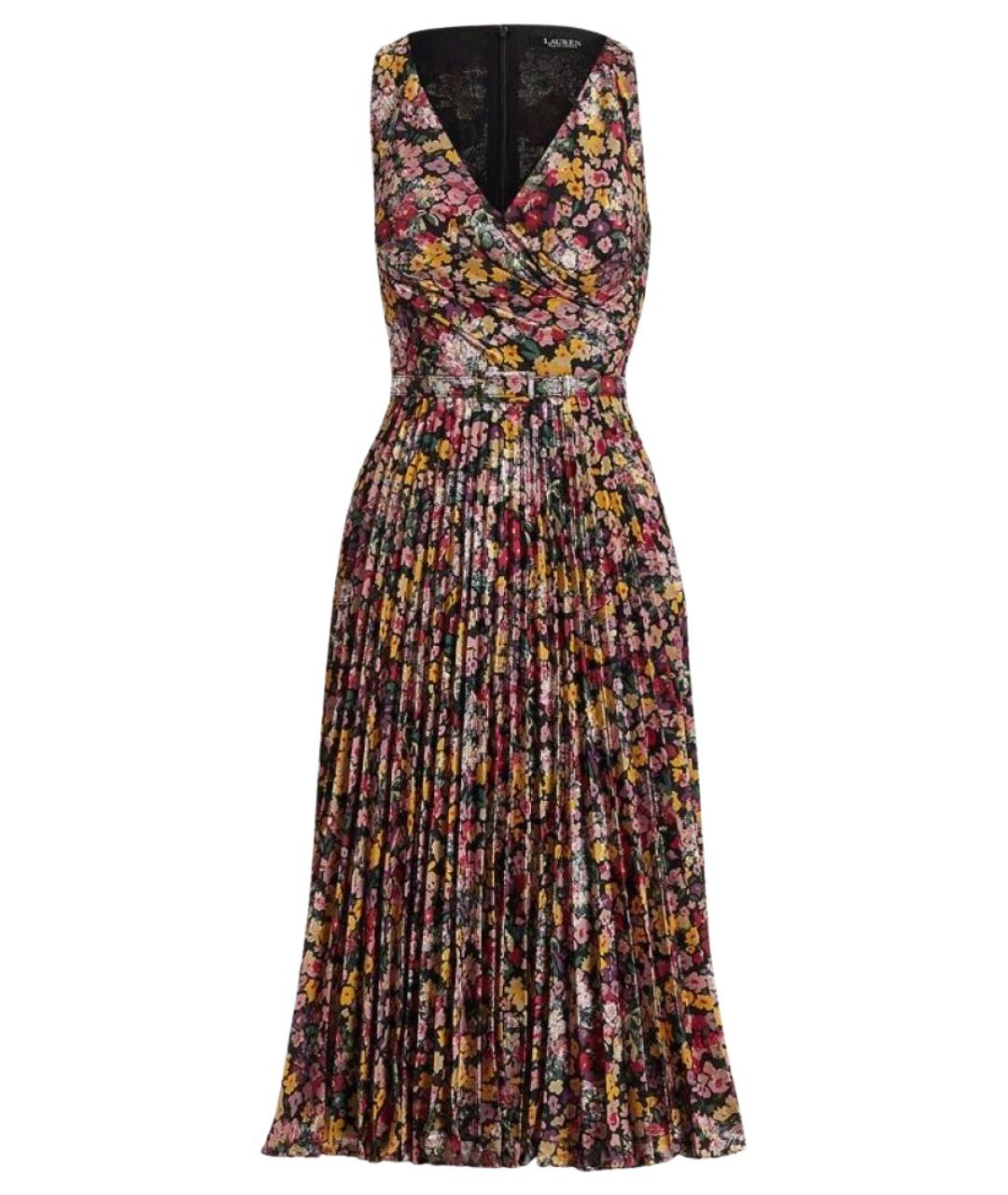RALPH LAUREN Мульти полиэстеровое коктейльное платье, фото 1