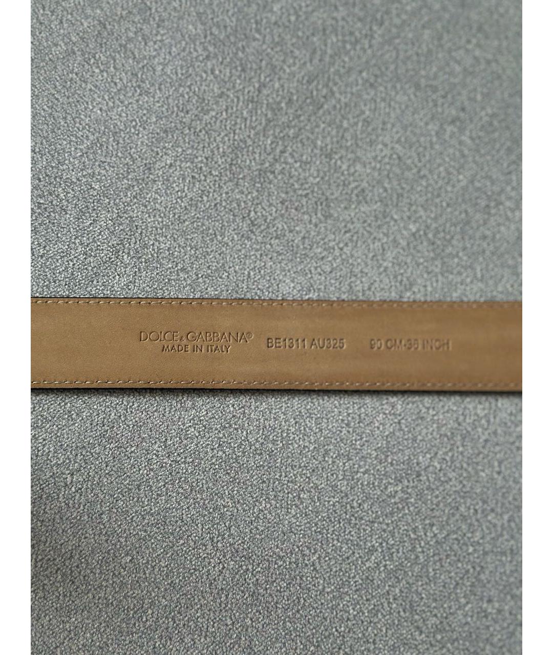 DOLCE&GABBANA Черный кожаный ремень, фото 6