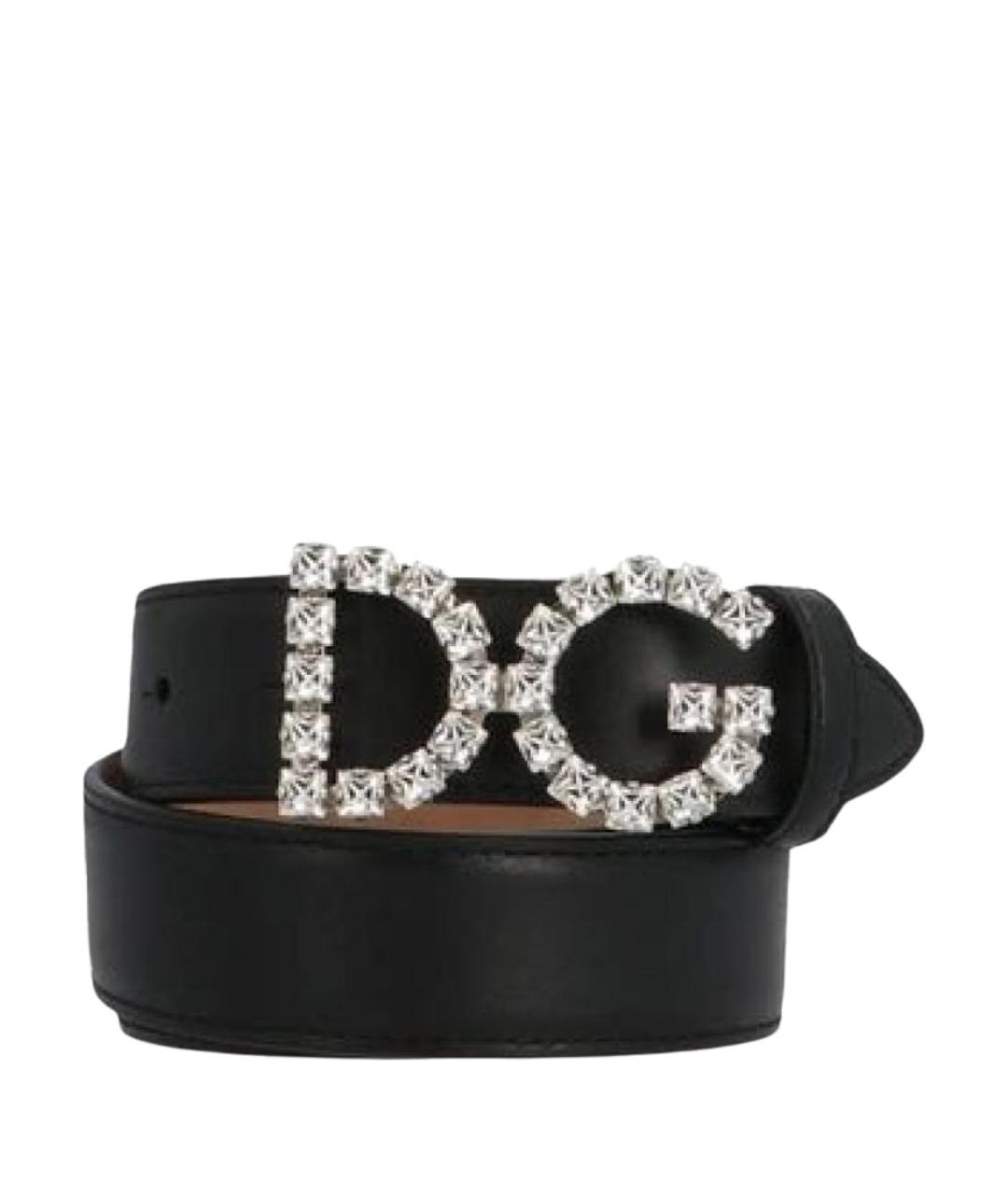 DOLCE&GABBANA Черный кожаный ремень, фото 1