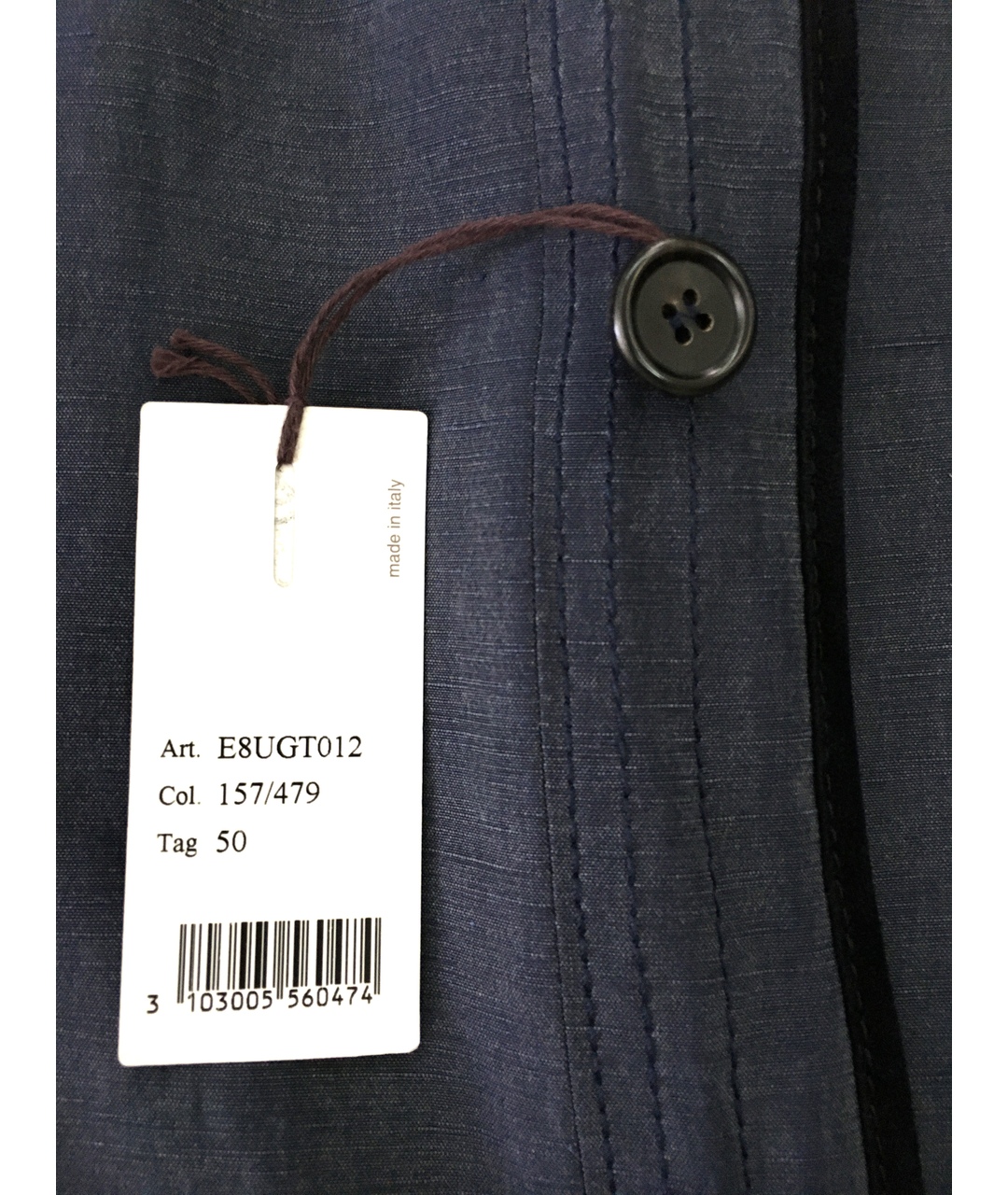 BILANCIONI Темно-синяя льняная куртка, фото 7