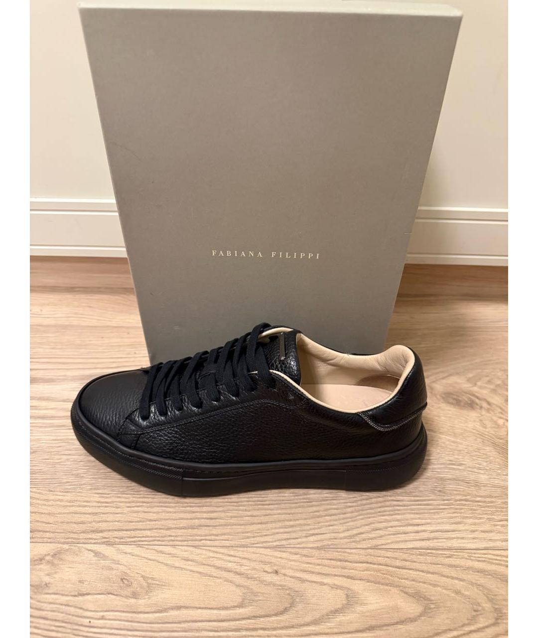 FABIANA FILIPPI Черные кожаные кеды, фото 9