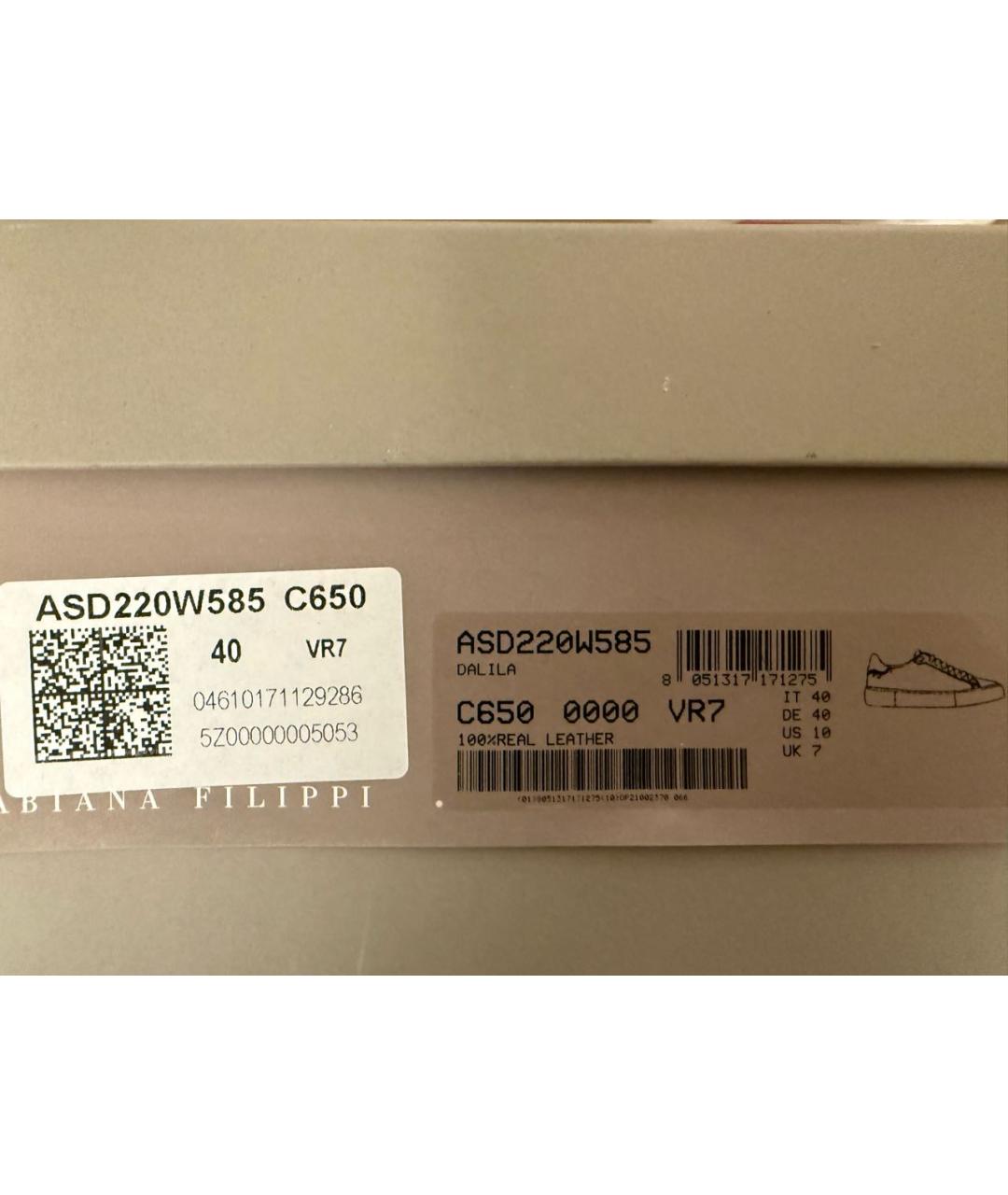 FABIANA FILIPPI Черные кожаные кеды, фото 8