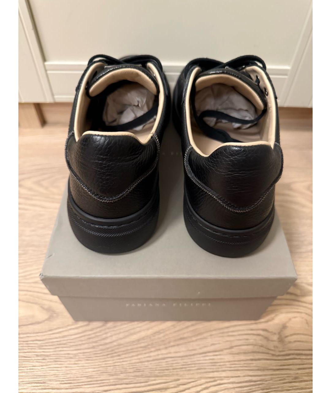 FABIANA FILIPPI Черные кожаные кеды, фото 5
