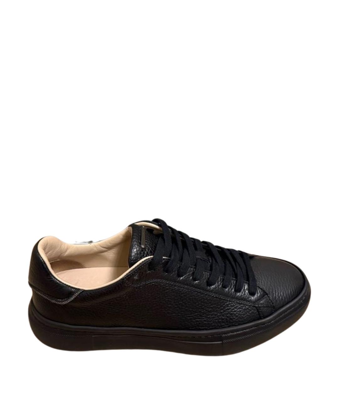 FABIANA FILIPPI Черные кожаные кеды, фото 1