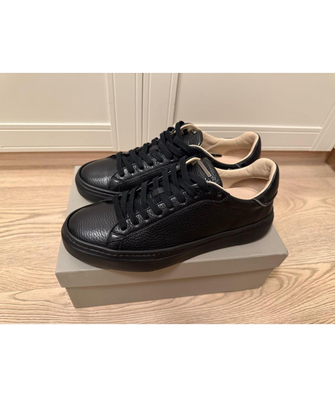 FABIANA FILIPPI Черные кожаные кеды, фото 2