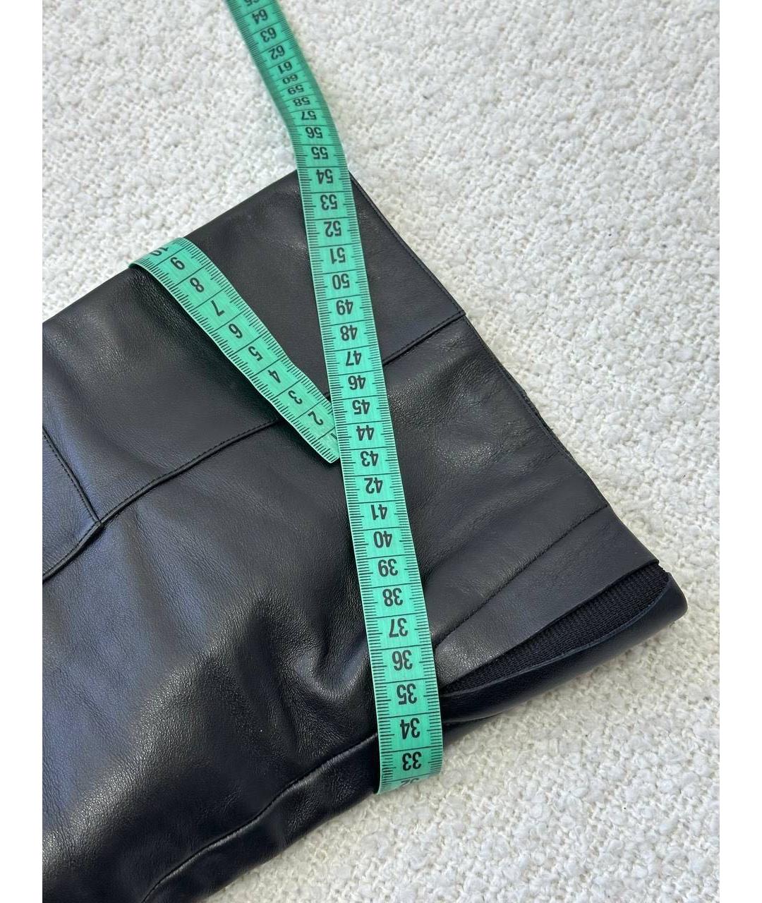 CHANEL Черные кожаные ботфорты, фото 7