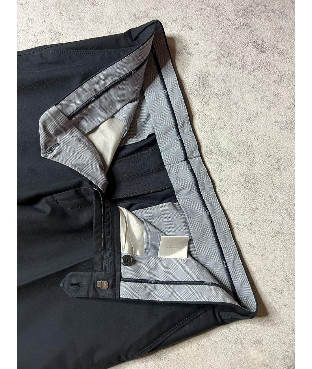 BRIONI Черные шелковые классические брюки, фото 6